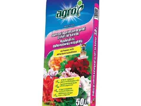 Agro - Substrat pentru muscate - pelargonium si flori de balcon 50L - imagine 1